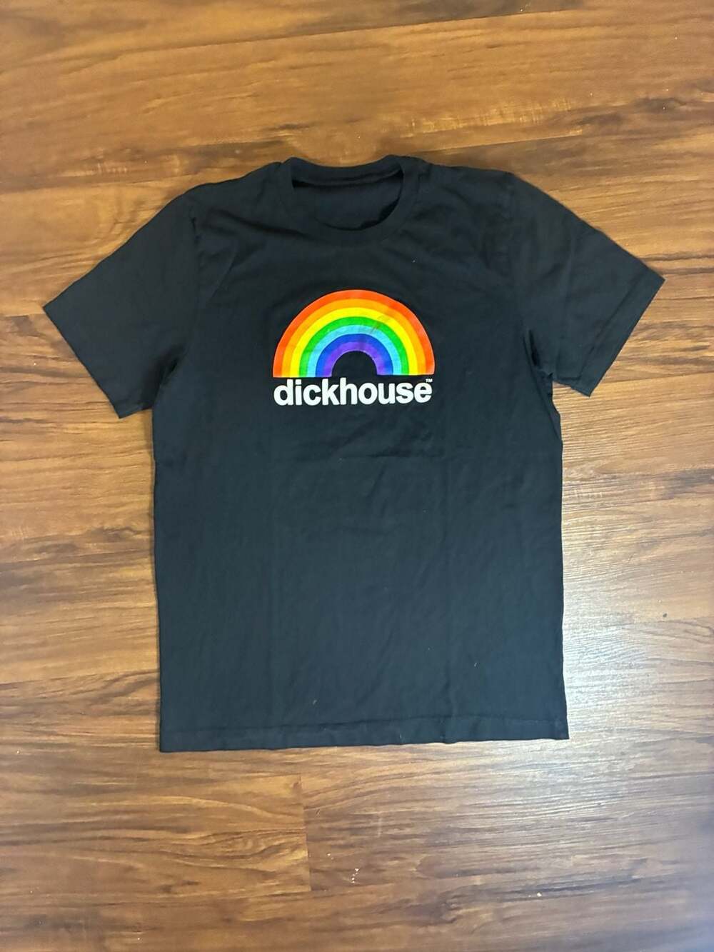 Dickhouse Productions T-Shirt Black Rainbow Jackass Logo